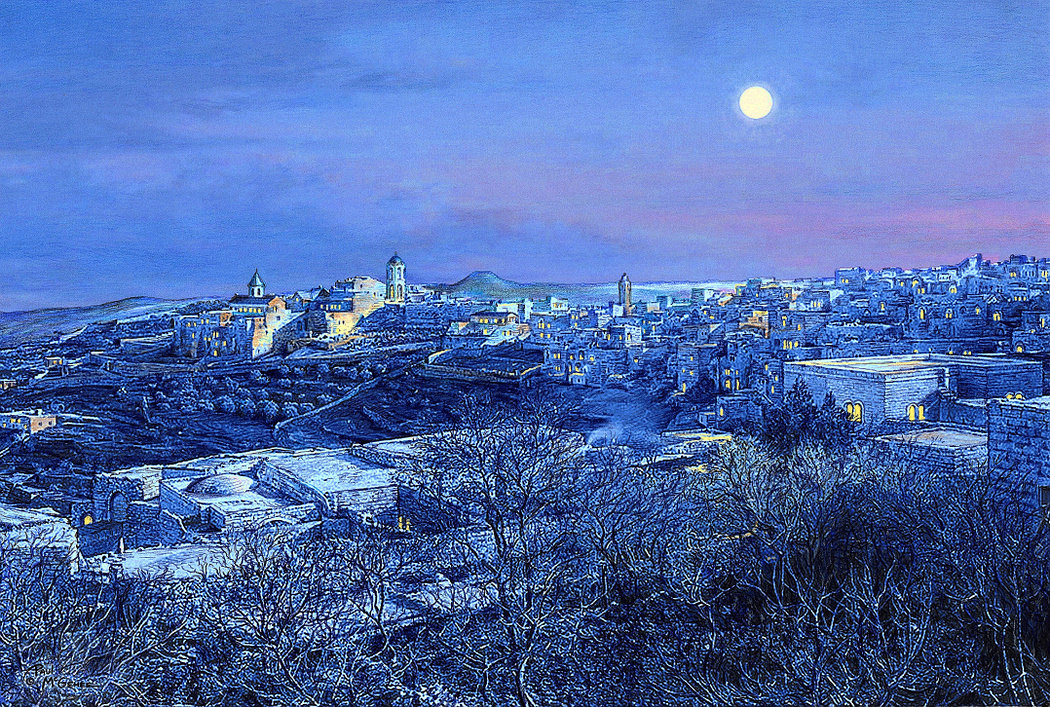 O Little Town of Bethlehem - art post