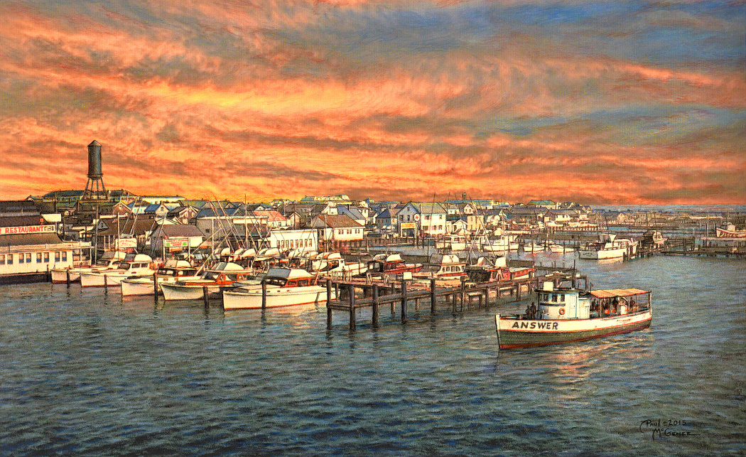 Yacht Basin at Sunset (1950) Ocean City, Maryland (Paul McGehee)