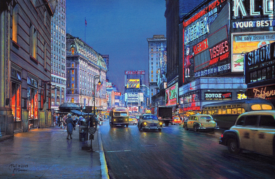 Times Square - 1954 (Paul McGehee)